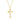 14K Gold Plated Cross Necklace – Solitaire Crystal Pendant for Women