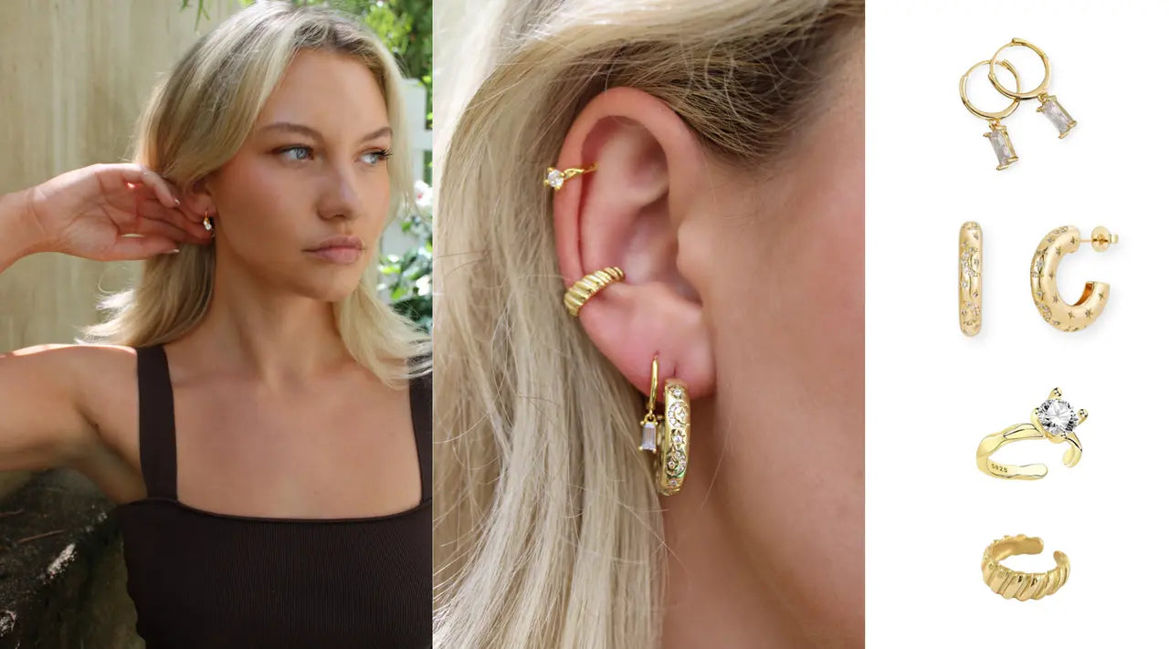 Edgy Earring Stack 7 Stunning Earring Stacks with Huggie for a Model-Worthy Look! – Malibu ...