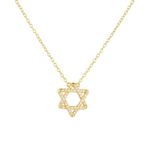 Malibu Sunday Star of David Pendant, Pave CZ Diamonds, Large Size, Women's Jewelry