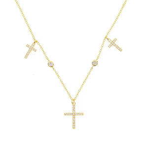 Malibu Sunday Three Cross Statment Pendant