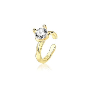 Malibu Sunday Non-Piercing Ear Cuffs for Women – 18K Gold Plated Sterling Silver with Sparkling Zircon – Trendy & Elegant Tarnish-Free Jewelry for Everyday & Formal Wear