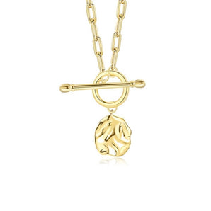 Amelia Gold Toggle Necklace – 18K Gold Plated Rope Chain with Front Clasp, Adjustable & Hypoallergenic
