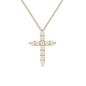 Malibu Sunday Gold Large Cross Pendant | Crucifix Necklace for Women | Bold Cross Jewelry for Faith & Style | Large Cross Pendant Gold Necklace
