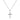 Pointed Crucifex Pendant Necklace – White Gold Plated with Pave White Cubic Zirconia, Dainty Cross Necklace
