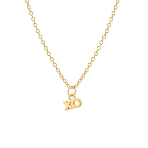 Malibu Sunday XO Charm Gold Necklace for Women - 18K Gold Plated Brass with Adjustable Length - Dainty and Elegant Gold Jewelry for Women - Non-Tarnish Necklace ideal for Wear Any Occasion