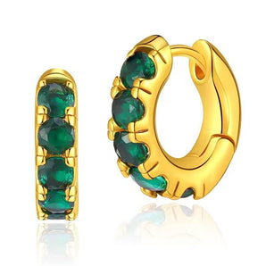 Malibu Sunday Emerald Hoop Earrings