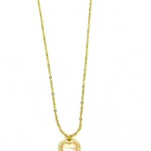 Malibu Sunday Dainty Heart Necklace for Women + Soft Opal Glow | Romantic Gold Jewelry Gift | Pink Opal Heart Pendant Necklace by Malibu Sunday