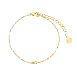 Malibu Sunday XO Chain Bracelet - 18K Gold Plated Yellow Gold Bracelet for Women - Dainty Charm Bracelet with XO Design - Adjustable Fit for Comfortable Wear - Women's Jewelry for Stacking & Layering