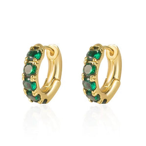 Malibu Sunday Emerald Hoop Earrings