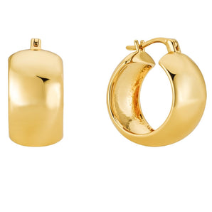 Malibu Sunday Thick Gold Hoop Earrings - Bold Gold Earrings for Women with a Stylish Chunky Design - Lightweight & Comfortable Women's Fashion Hoops, Ideal for Everyday Wear or Special Occasions