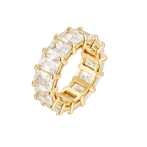 Ashley Baguette Eternity Band Ring – Gold
