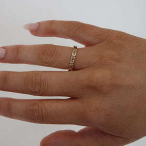 Stackable Eternity Band – 18K Gold Plated CZ Diamond Ring