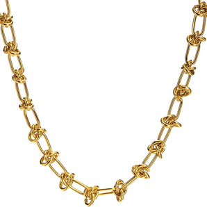 Malibu Sunday Paperclip Chain Necklace | Gold Chain Link Necklace | Chunky Gold Necklace | Bold Link Chain Design | Chunky Paperclip Chain Necklace