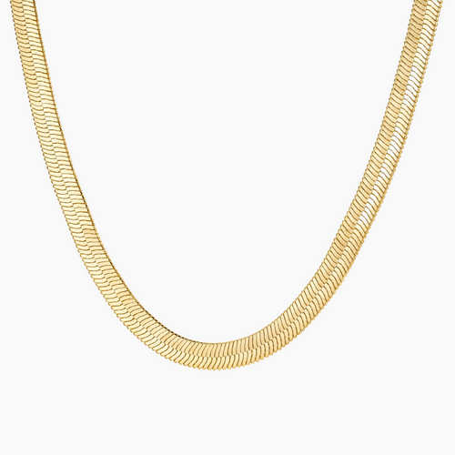 Emerson Thick Snake Chain Necklace - 18k Gold Plated Chains, Gold Chains