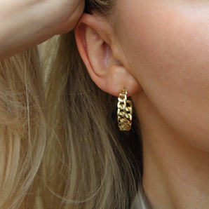 Shaylee Chain Hoop Earrings
