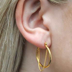 Emory Chain Hoop Earrings