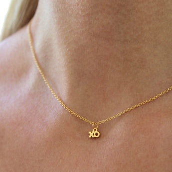 XO Necklace - Dainty 18k Gold Plated Necklace Adjustable Non Tarnish Hypoallergenic&nbsp;