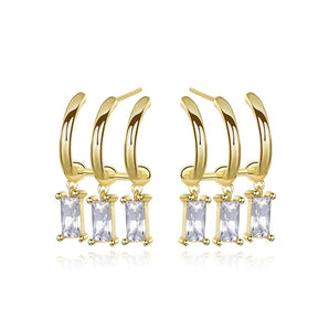Kaia Triple Hoops Earrings