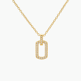 Ophelia Chain Necklace - 18k Gold Plated, Zircon, Necklace, Sterling Silver, Adjustable, Chain Necklace for Women, Women's Chain Necklace for Women, Non Tarnish