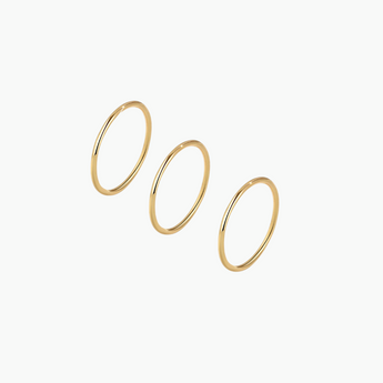 Zayne Stacking Ring Set - 18k Gold Plated, Minimalist Dainty Set Simple Rings for Women Band Knuckle Stacking Midi Rings Elegant Classic