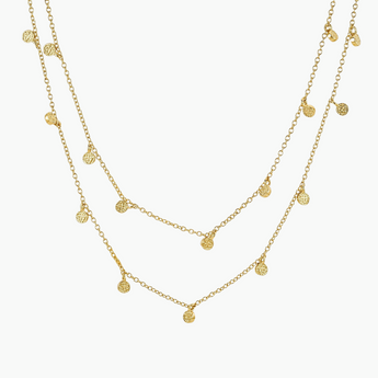 Zoe Double Chain Necklace - Minimalist, Dainty, Gold Plated, Sterling Silver, Adjustable Non Tarnish Women's Chain Necklace for Women