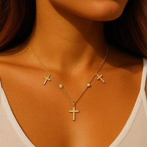 Malibu Sunday Three Cross Statment Pendant