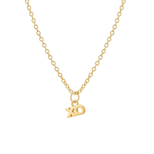 XO Necklace - Dainty 18k Gold Plated Necklace Adjustable Non Tarnish Hypoallergenic&nbsp;