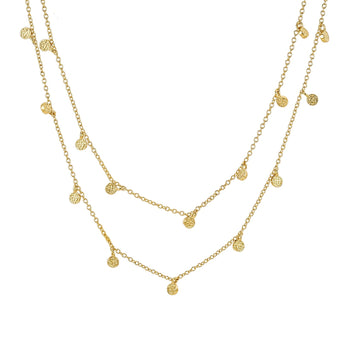 Zoe Double Chain Necklace - Minimalist, Dainty, Gold Plated, Sterling Silver, Adjustable Non Tarnish Women's Chain Necklace for Women