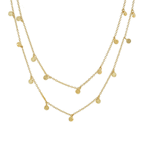 Zoe Double Chain Necklace - Minimalist, Dainty, Gold Plated, Sterling Silver, Adjustable Non Tarnish Women's Chain Necklace for Women