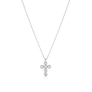 Malibu Sunday Dainty Small Cross Necklace for Women | Tiny Gold Cross Pendant | Gold Cross Necklace | Mini Cross Pendant White Gold