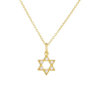 Malibu Sunday Gold Star of David Necklace for Women | Elegant Jewish Star Pendant | Faith Jewelry for Women | Meaningful Jewelry | Star of David Necklace