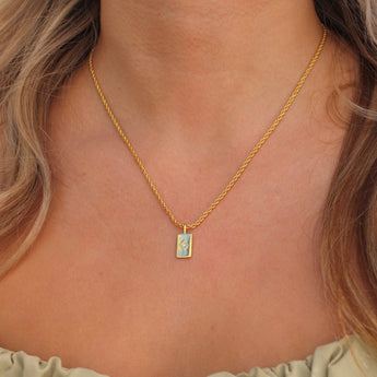 Kennedy Necklace Star Pendant - Rope Chain, Celestial Charm, 18k Gold Plated, Adjustable, Minimalist, Non Tarnish