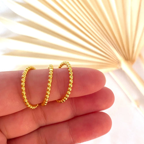 Demi Stacking Bubble Ring Set of 3 - 18k Gold Plated Rings, Gold Rings